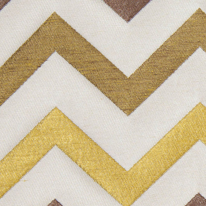 Chartreuse/Brown Bold Chevron Jacquard Detail