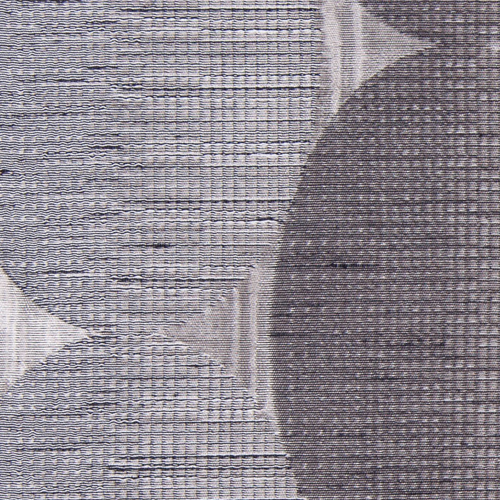 Silver Rows of Ovals Textured Jacquard - Detail