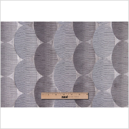 Silver Rows of Ovals Textured Jacquard - Full