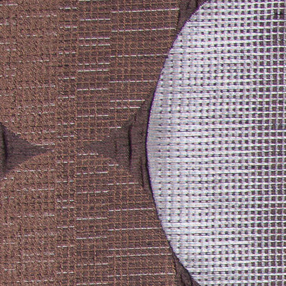 Espresso Rows of Ovals Textured Jacquard Detail