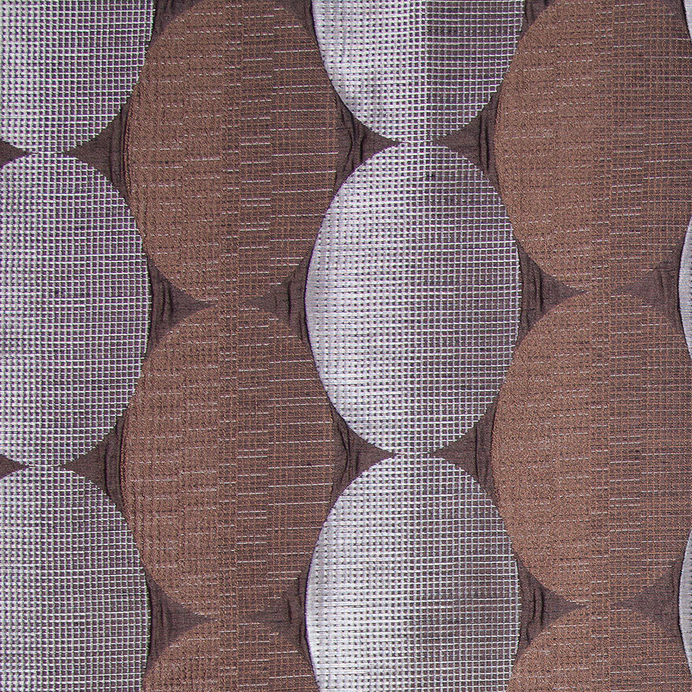 Espresso Rows of Ovals Textured Jacquard