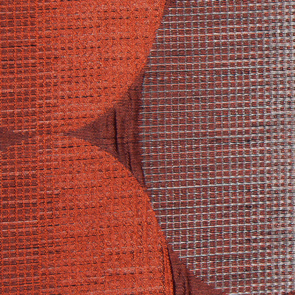 Rust/Taupe Rows of Ovals Textured Jacquard - Detail