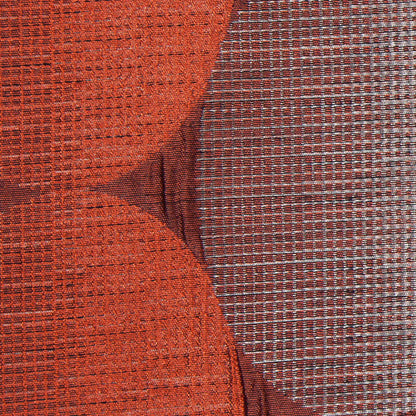 Rust/Taupe Rows of Ovals Textured Jacquard - Detail