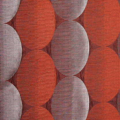 Rust/Taupe Rows of Ovals Textured Jacquard