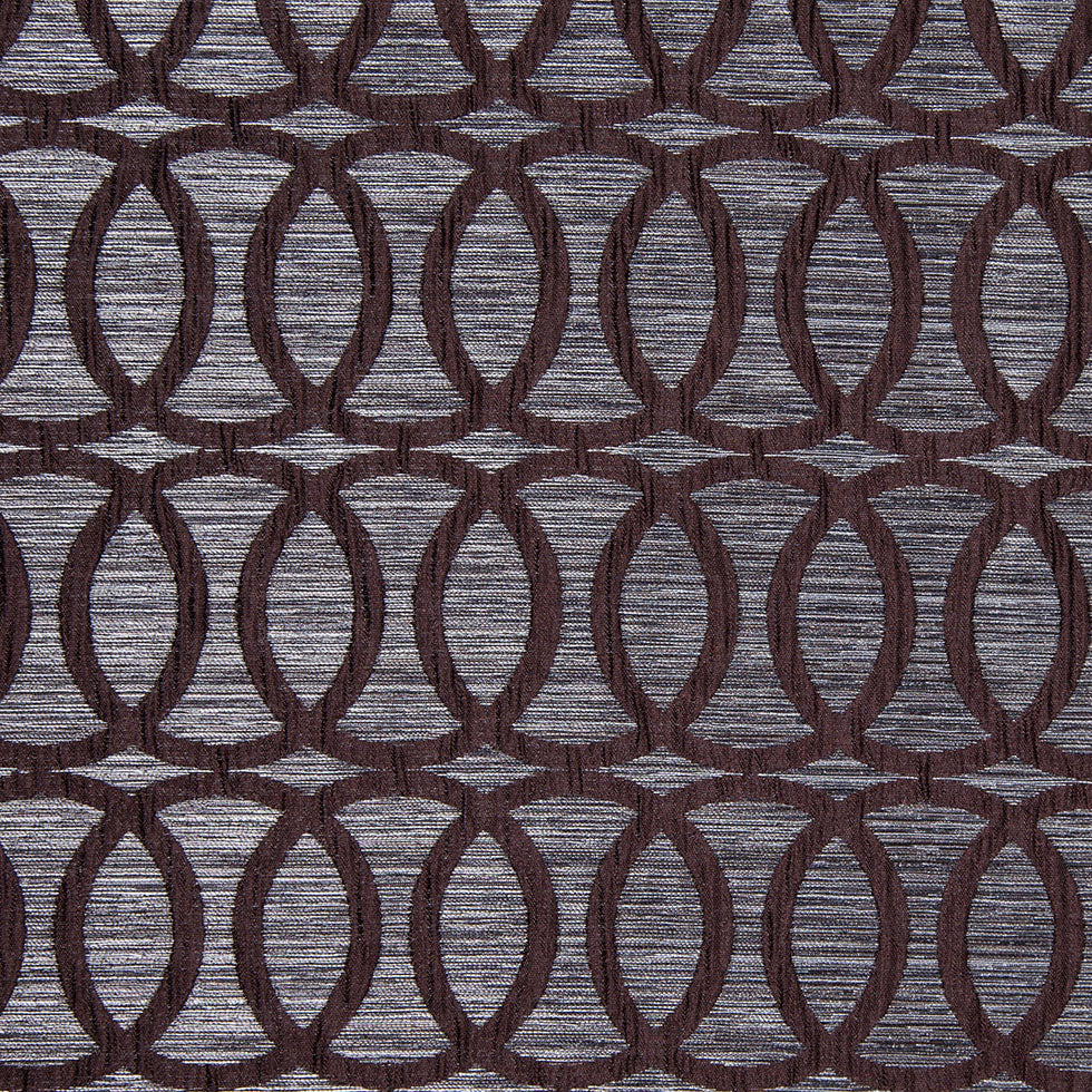 Brown Entwined Circles Brocade