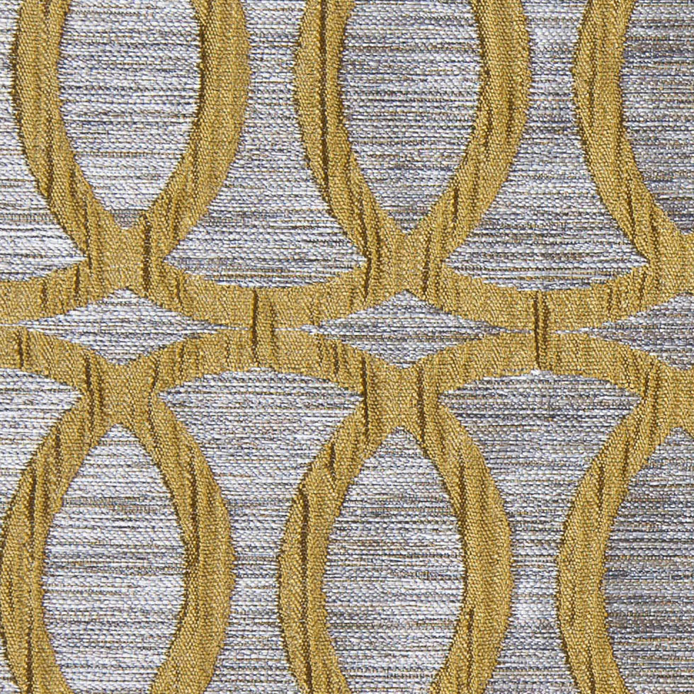 Chartreuse Entwined Circles Brocade - Detail