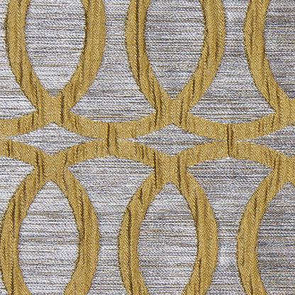 Chartreuse Entwined Circles Brocade - Detail
