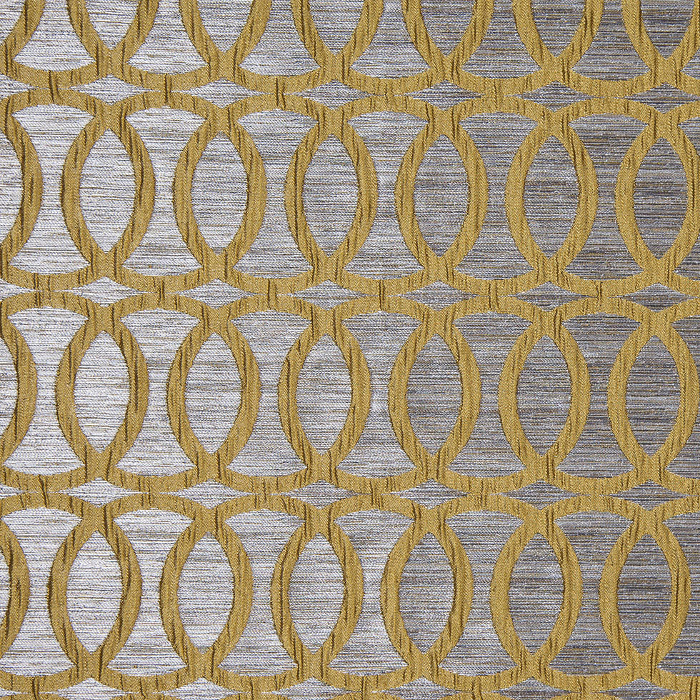 Chartreuse Entwined Circles Brocade