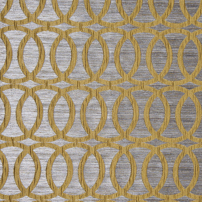 Chartreuse Entwined Circles Brocade