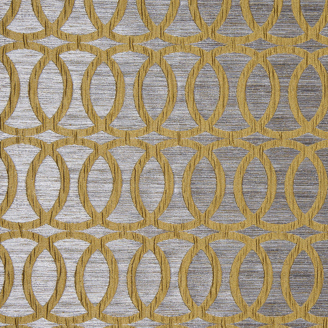 Chartreuse Entwined Circles Brocade