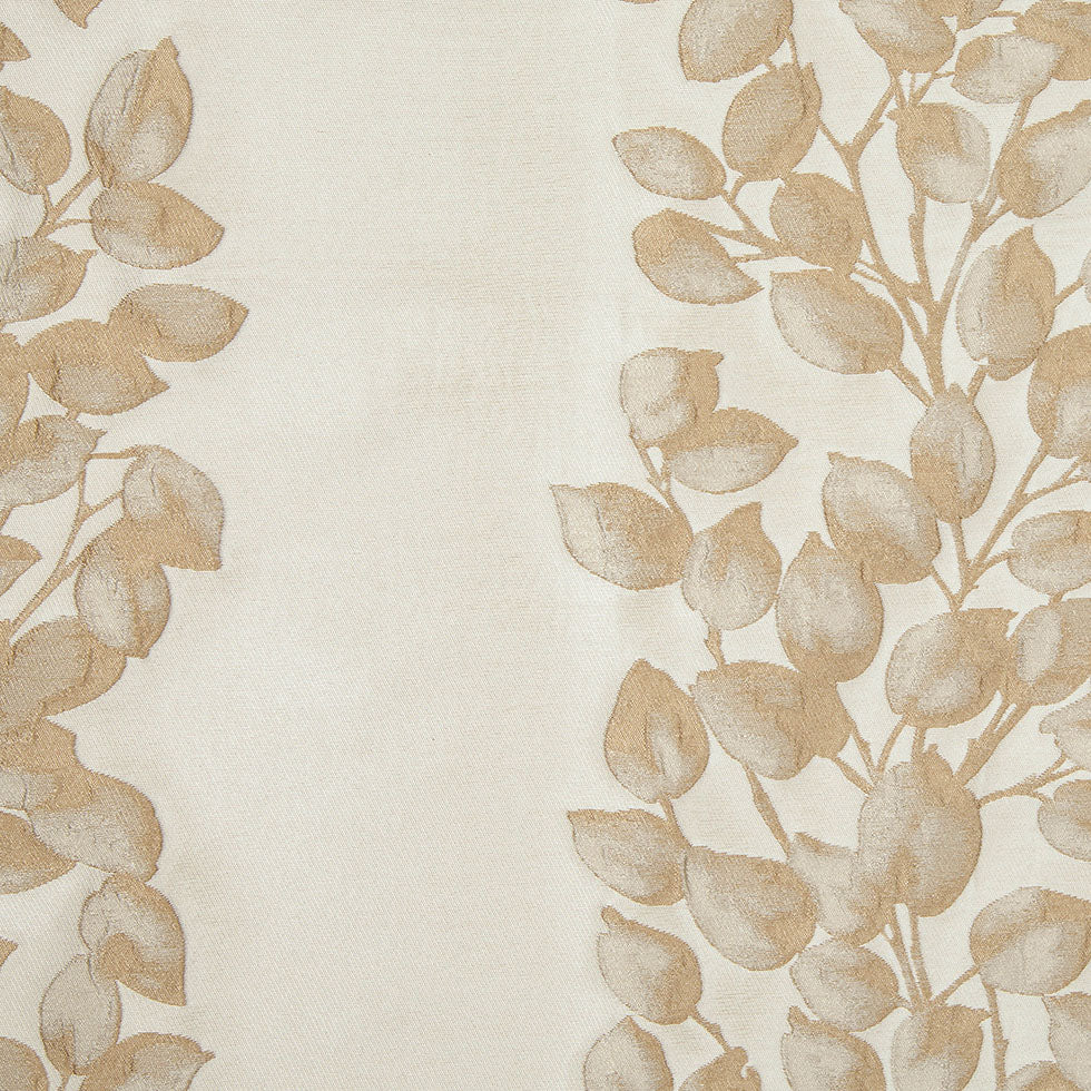 Beige Columns of Leaves Brocade