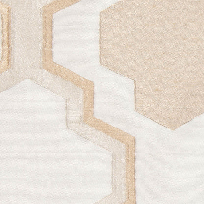 Champagne Geometric Lines and Shapes Satiny Brocade Detail