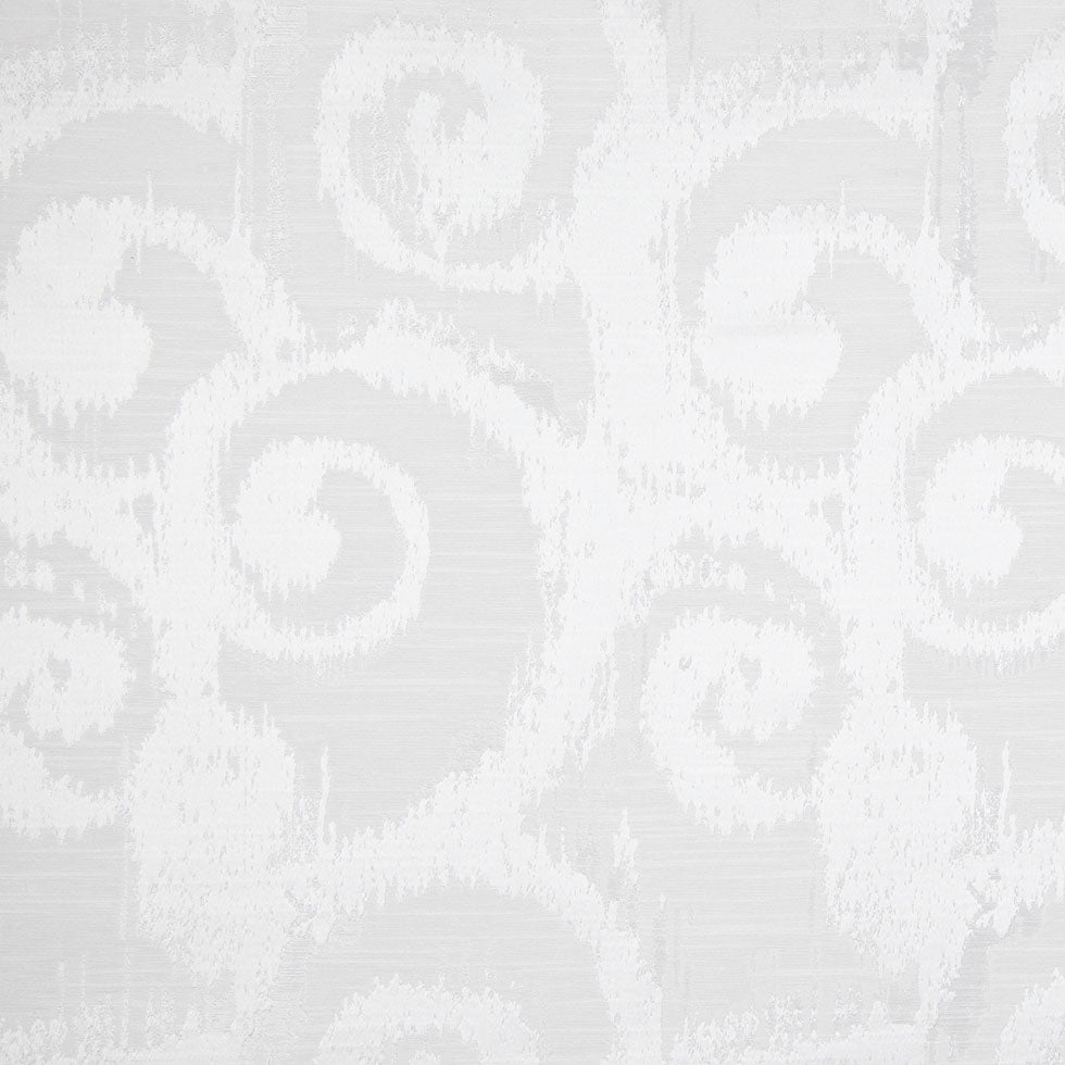 White Bold Swirls Jacquard