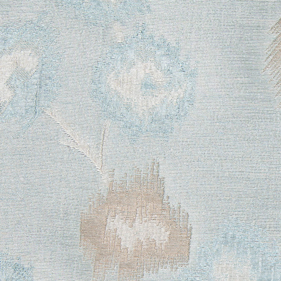 Spa/Beige Soft Floral Satiny Brocade Detail