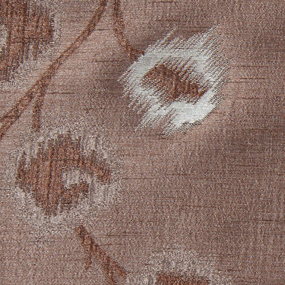 Taupe and Silver Soft Floral Satiny Brocade - Detail