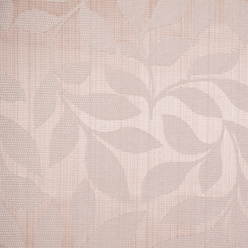 Peach Satiny Woven Leaves Jacquard