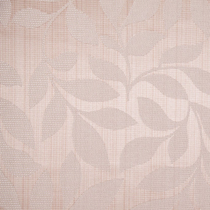 Peach Satiny Woven Leaves Jacquard