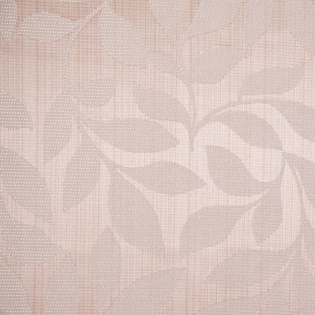 Peach Satiny Woven Leaves Jacquard