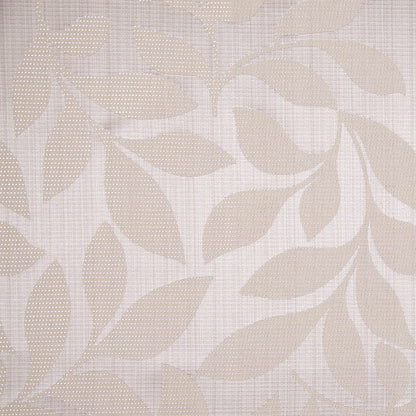 Beige Satiny Woven Leaves Jacquard