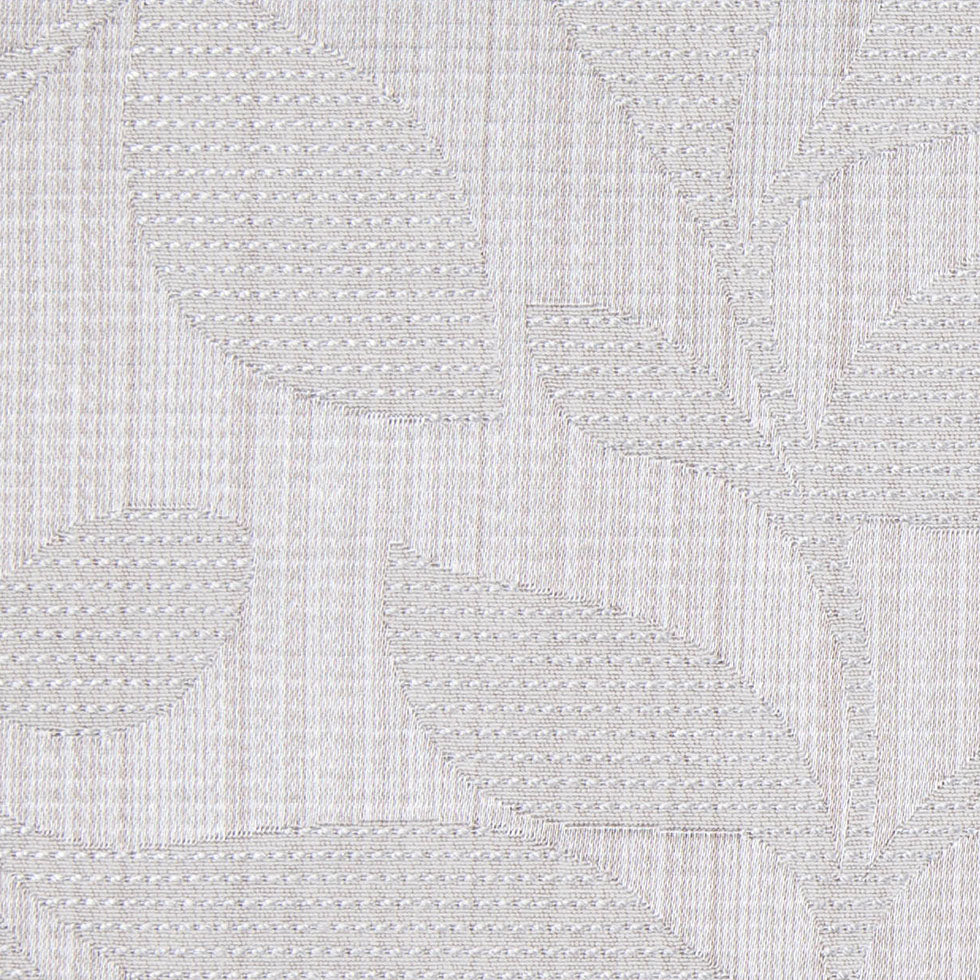 Silver Satiny Woven Leaves Jacquard - Detail