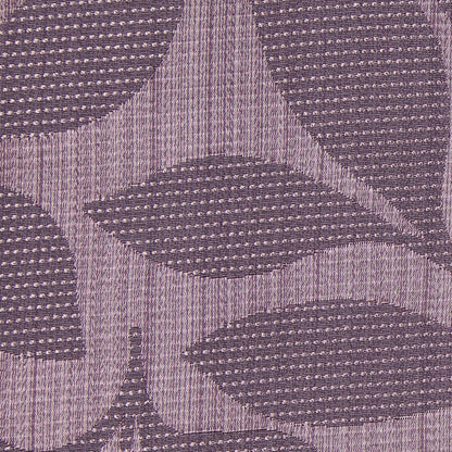 Plum Satiny Woven Leaves Jacquard Detail