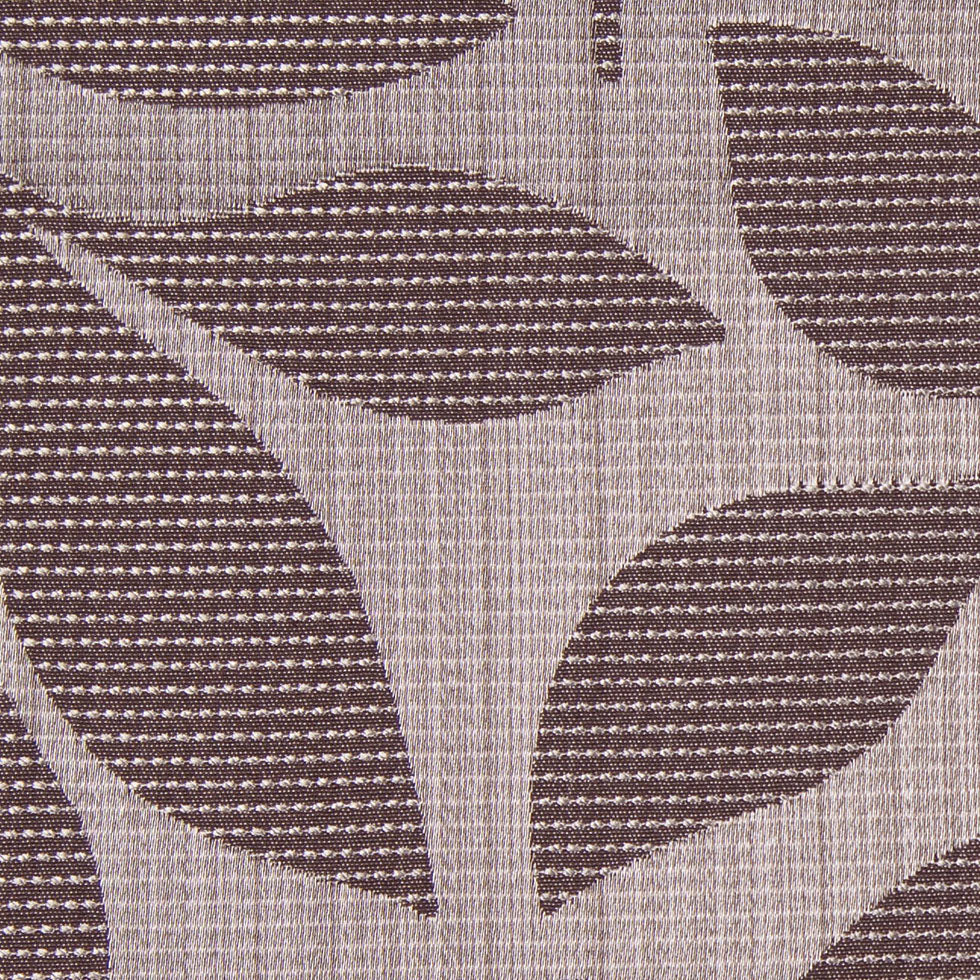 Brown Sand Satiny Woven Leaves Jacquard - Detail