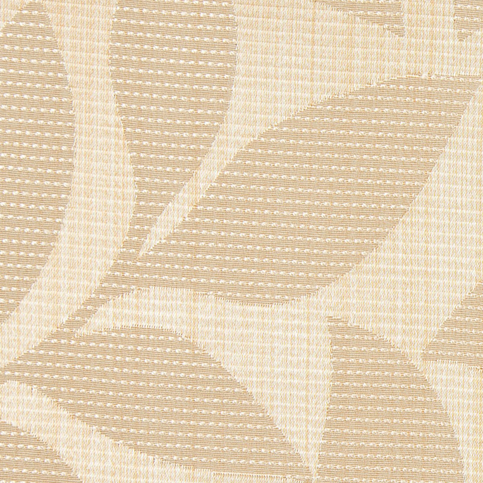 Gold Satiny Woven Leaves Jacquard Detail