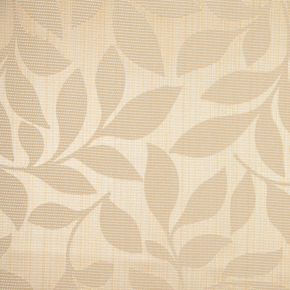 Gold Satiny Woven Leaves Jacquard