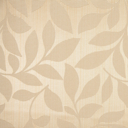 Gold Satiny Woven Leaves Jacquard