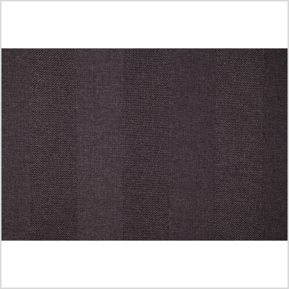 Charcoal Wides Stripes Linen-Like Woven - Full
