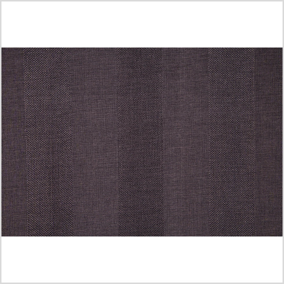 Dark Gray Wides Stripes Linen-Like Woven - Full