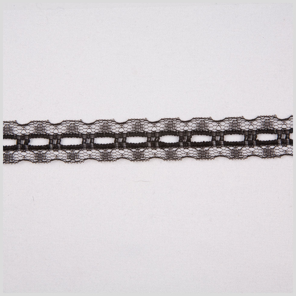 3/4 Black Raschel Lace