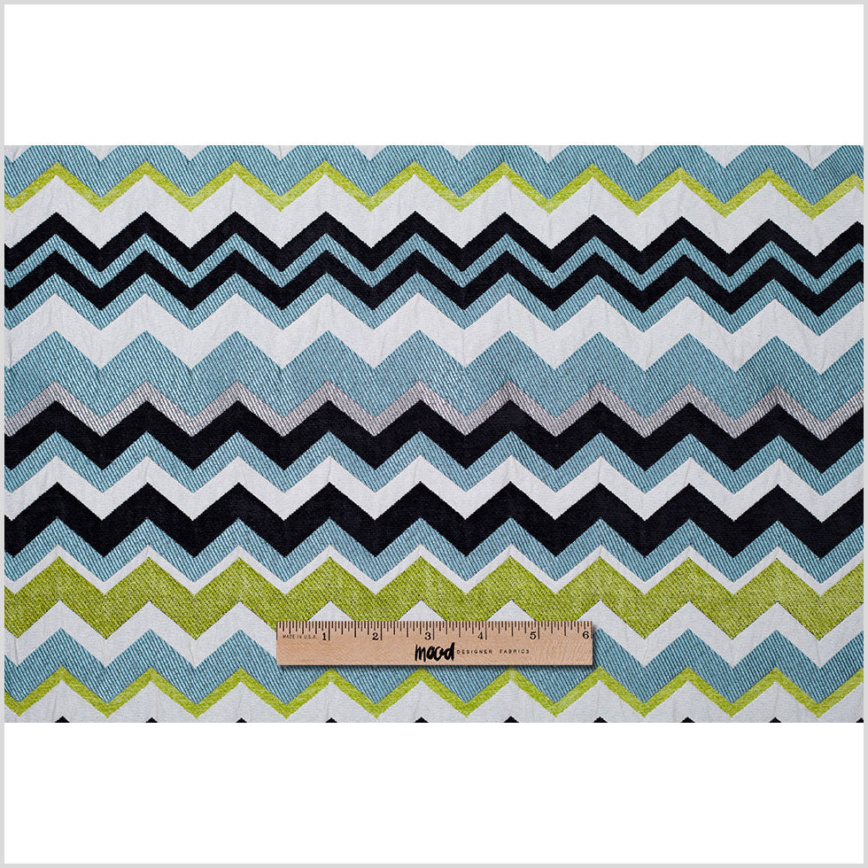 Spearmint Bold Colors Chevron Chenille - Full