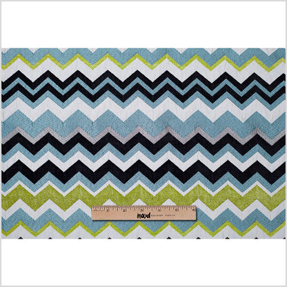 Spearmint Bold Colors Chevron Chenille - Full