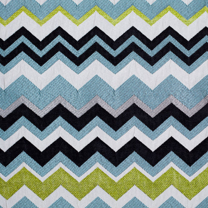 Spearmint Bold Colors Chevron Chenille