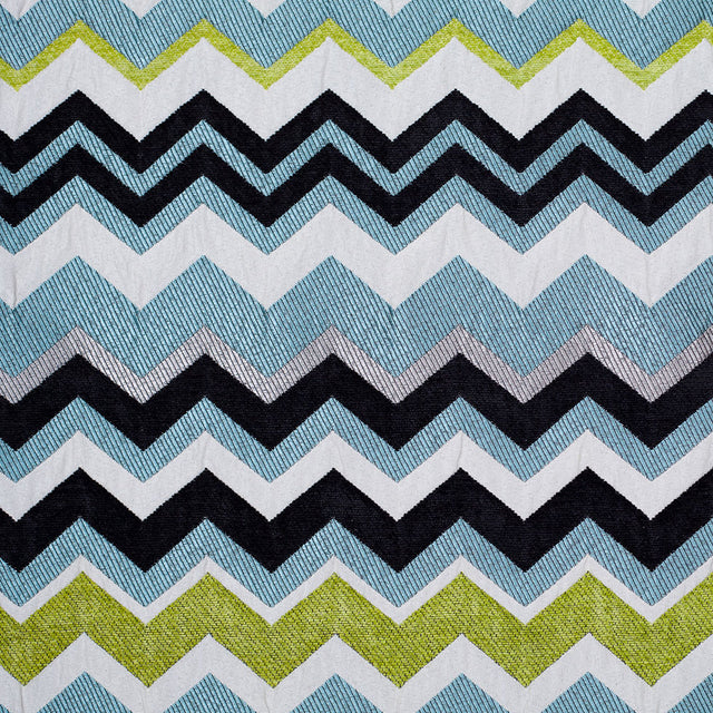 Spearmint Bold Colors Chevron Chenille