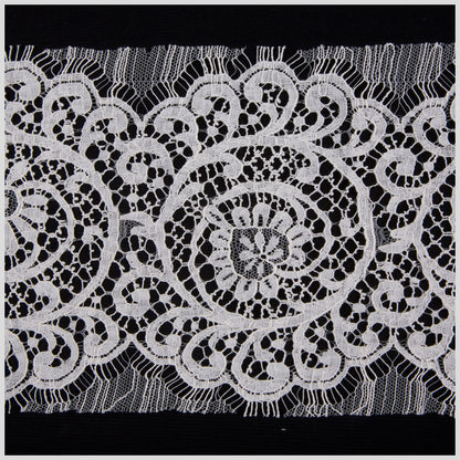 6 White French Lace