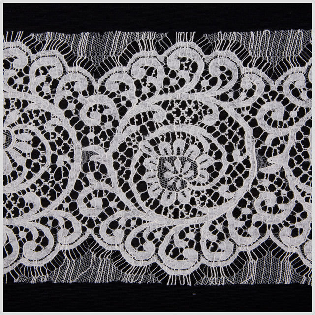 6 White French Lace