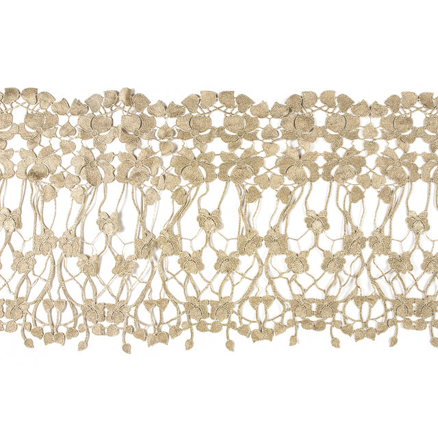Metallic Gold Floral Lace Trimming - 16