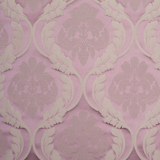 Lilac and Taupe Floral Satin Jacquard