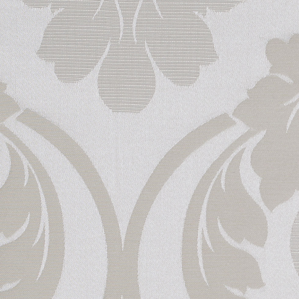 Pale Gold Floral Damask-Pattern Satin Jacquard - Detail