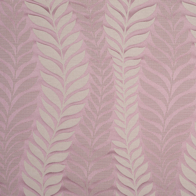 Pale Mauve Tone-on-Tone Leaves Satin Jacquard