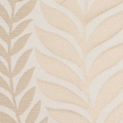 Beige and Light Beige Leafy Satin Jaquard - Detail