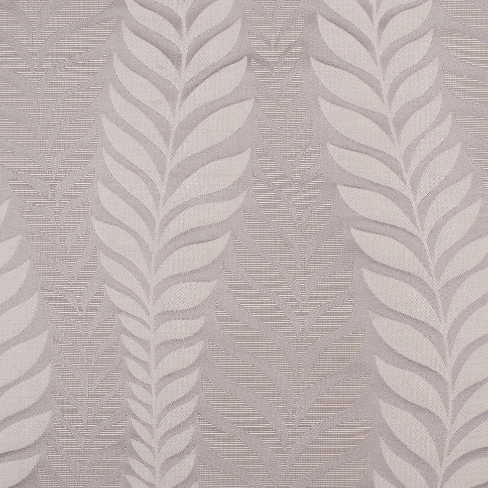 Silver Tone-on-Tone Leaves Satin Jacquard