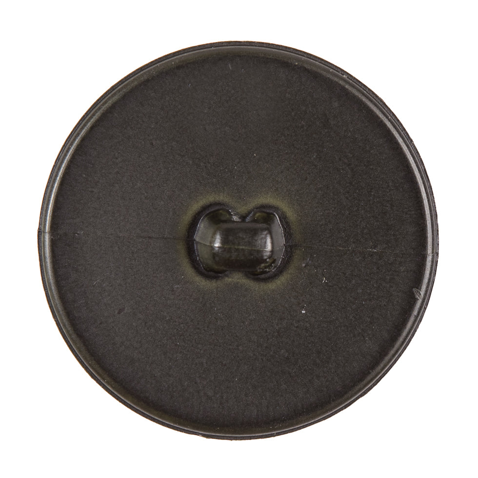 Italian Dark Green Plastic Shank Back Button - 54L/34mm - Detail