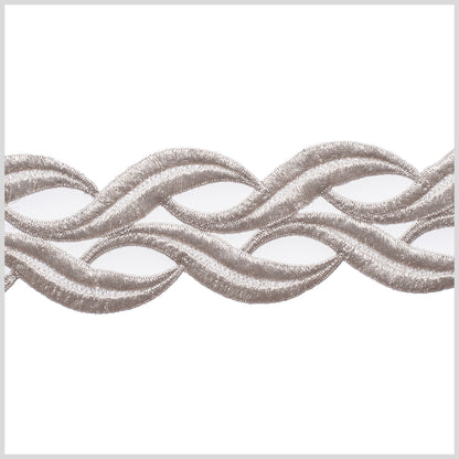 2" Metallic Silver Lace Trim