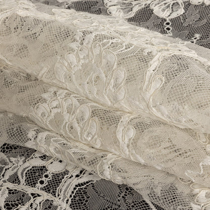 Corded Lace - Sweet Corn Floral Folded
