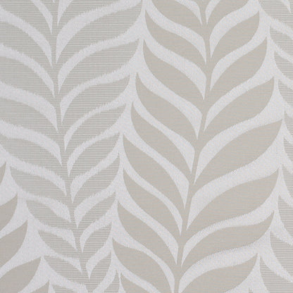 Champagne Tone-on-Tone Leaves Satin Jacquard - Detail