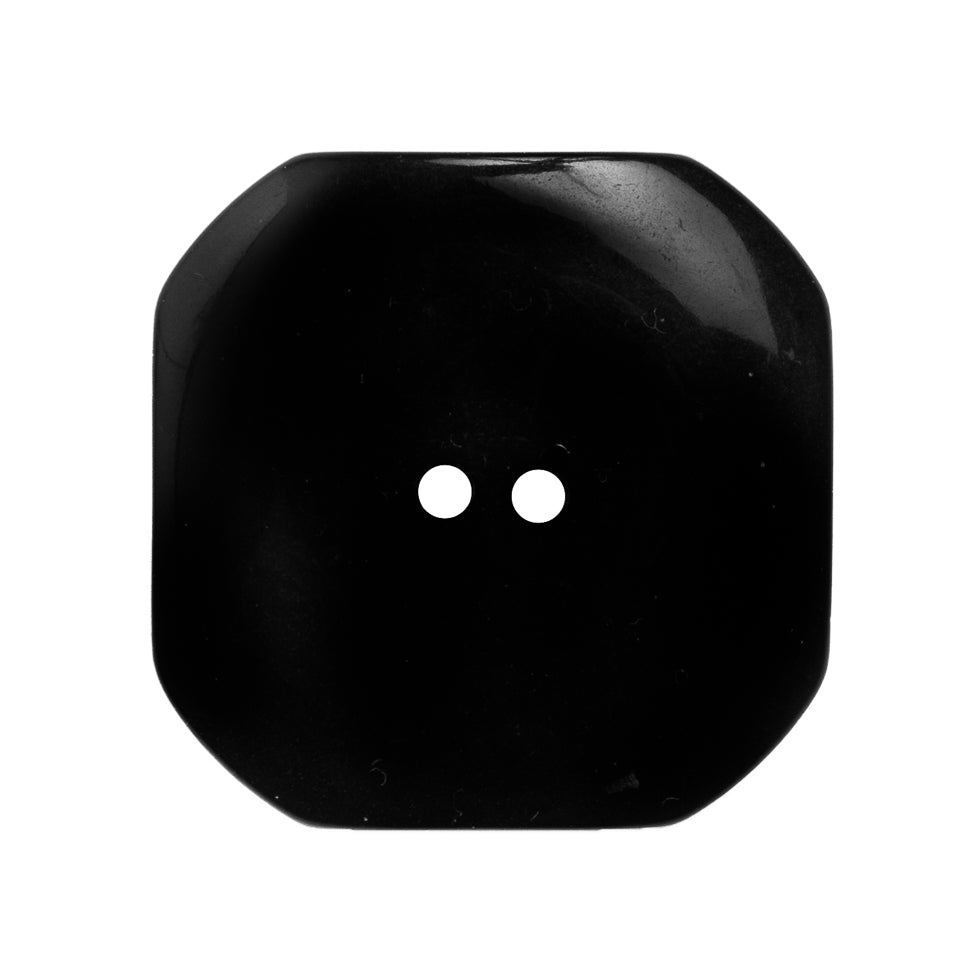 Italian Black Plastic Button - 44L/28mm - Detail
