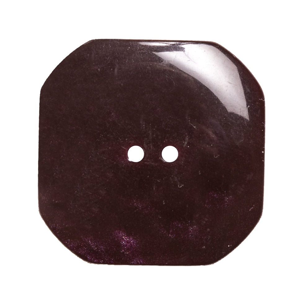 Italian Purple Plastic Button - 54L/34mm Detail